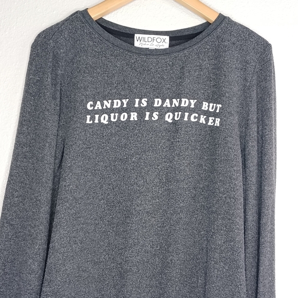 Wildfox Candy is Dandy but Liquor is Quicker Soft Knit Crewneck Sweater - Picture 3 of 12
